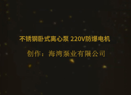 不锈钢卧式离心泵  220V防爆电机