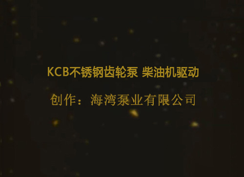 KCB不锈钢齿轮泵 柴油机驱动